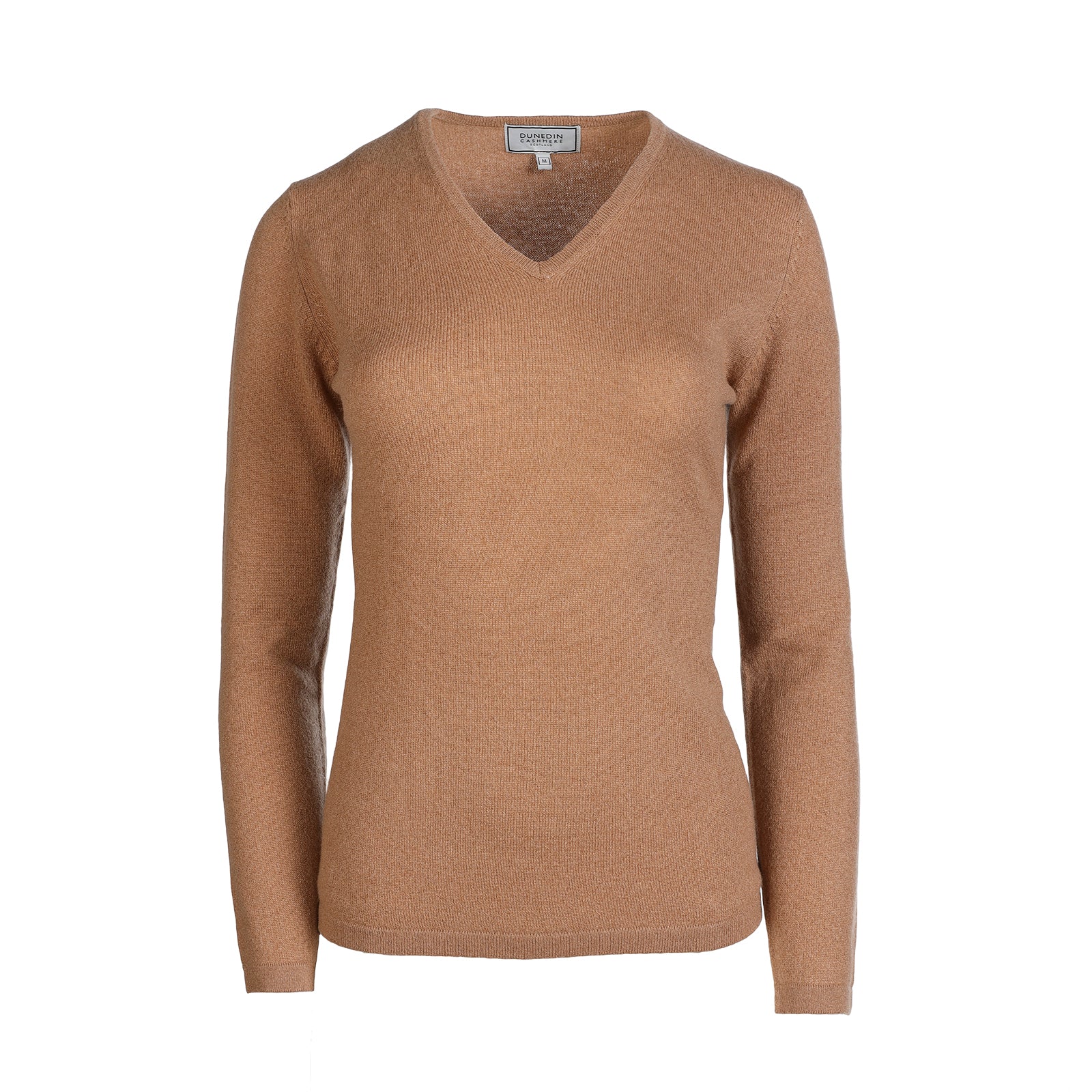 Women's Ribbed Short 75% Cashmere Sock in Camel
