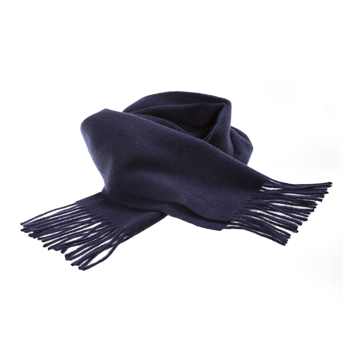 Edinburgh 100% Lambswool Scarf Navy