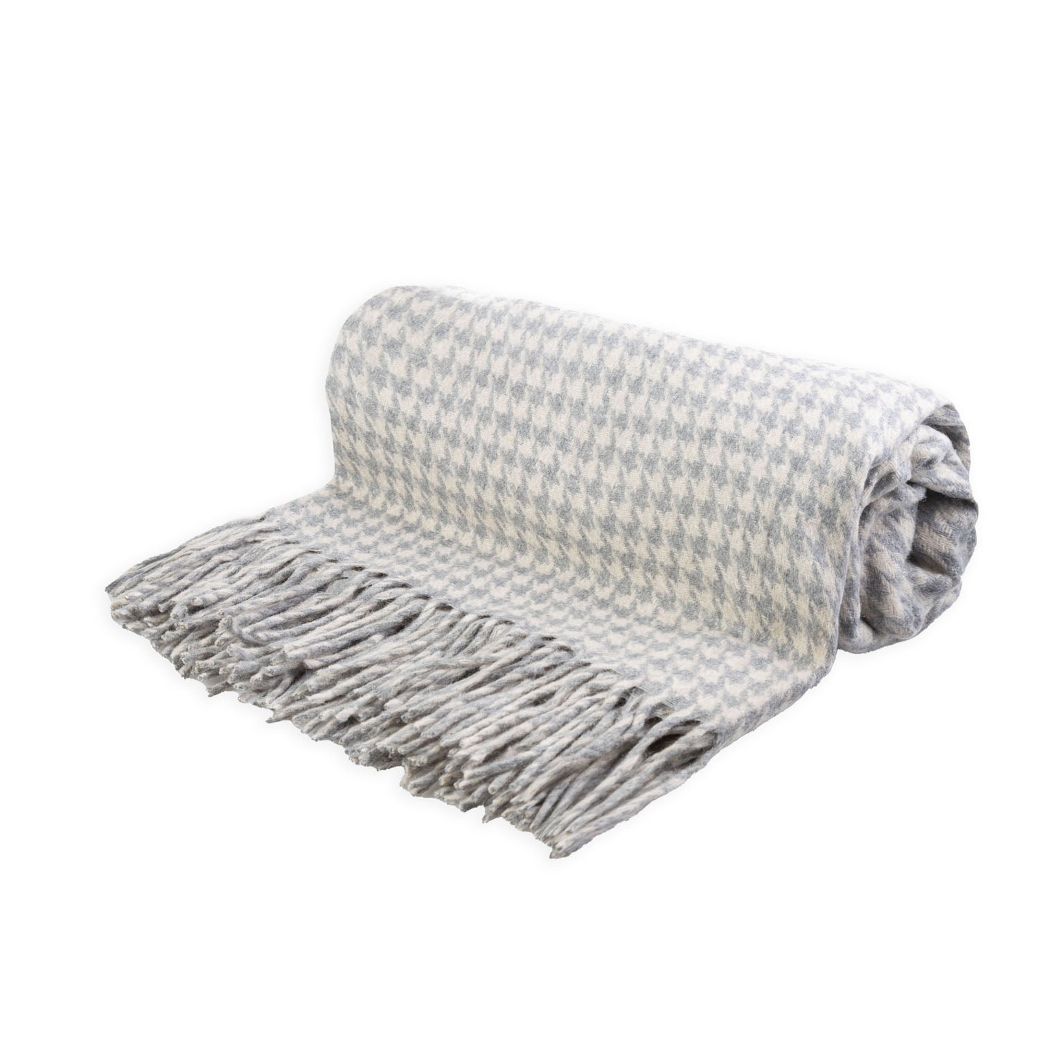 Houndstooth Blanket Natural Light Dunedin Cashmere