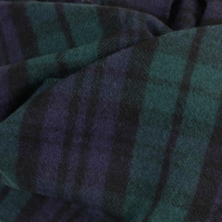 100% Lambswool Scarf – Traditional Tartan &amp; Check Designs - Made in Scotland - Black Watch