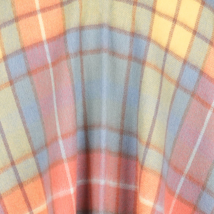 Edinburgh Long Lambswool Tartan Cape – Premium Plaid Wrap - Buchanan Acient