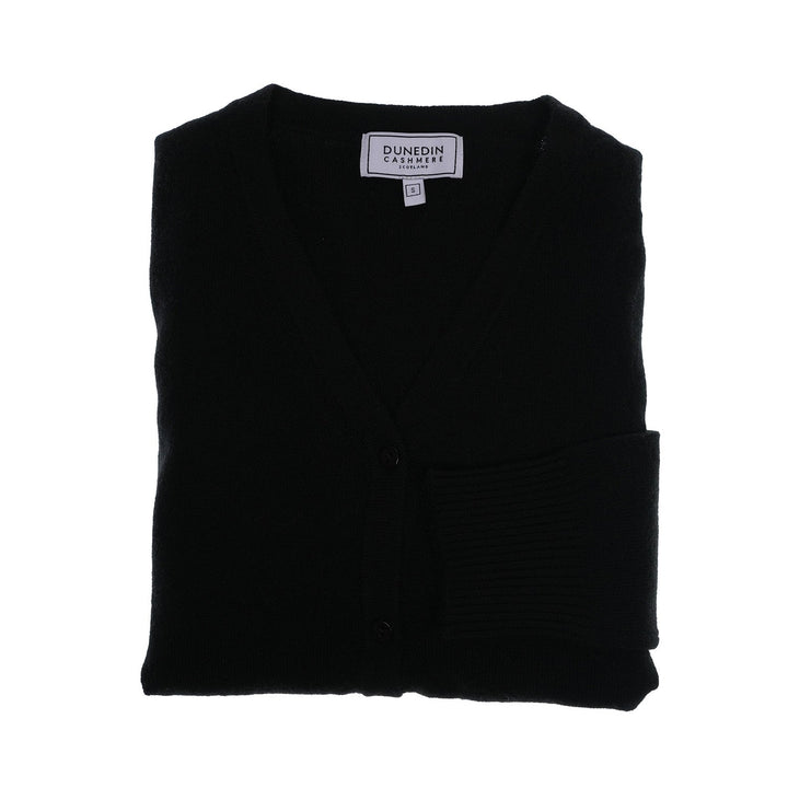 Woman's 100% Cashmere V‑Neck Cardigan - Black