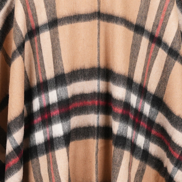Edinburgh Long Lambswool Tartan Cape – Premium Plaid Wrap - Enlarged Off CTR Scotty Thomson Camel