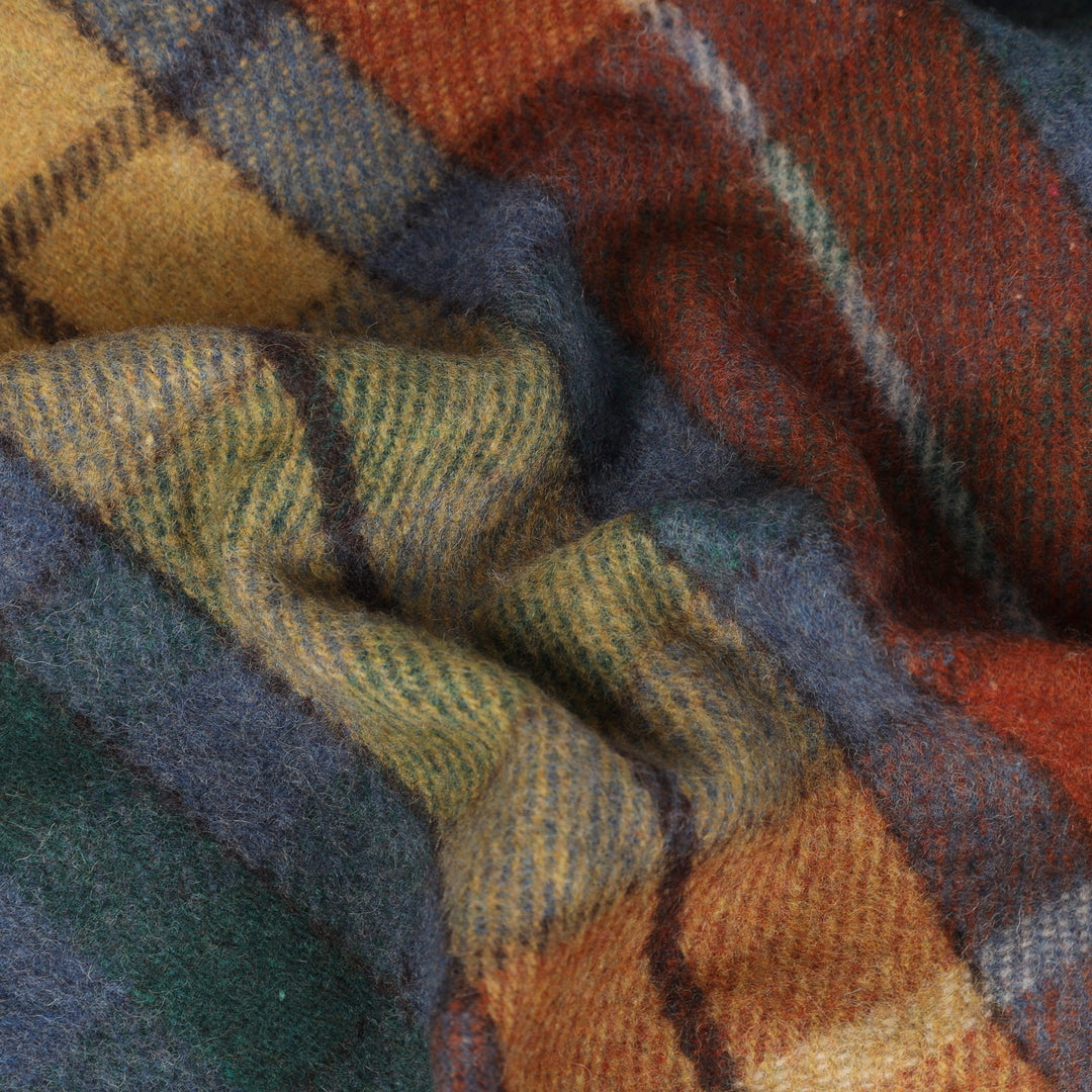 Highland Wool Blend Tartan Blanket Throw – Extra Warm Scottish Wool Blend – BUCHANAN ANCIENT