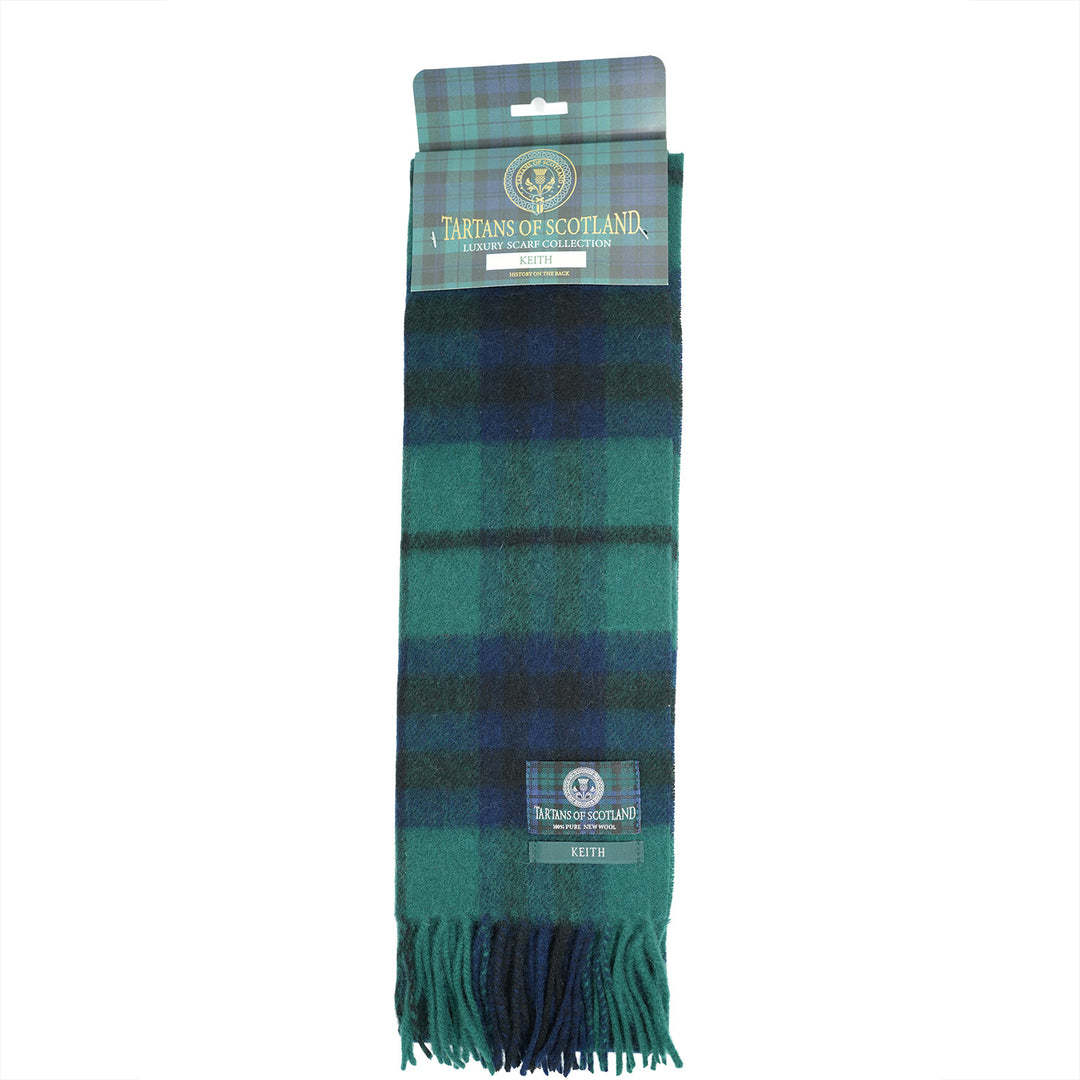 Tartan of Scotland 100% Pure New Wool Clan Scarf - Keith