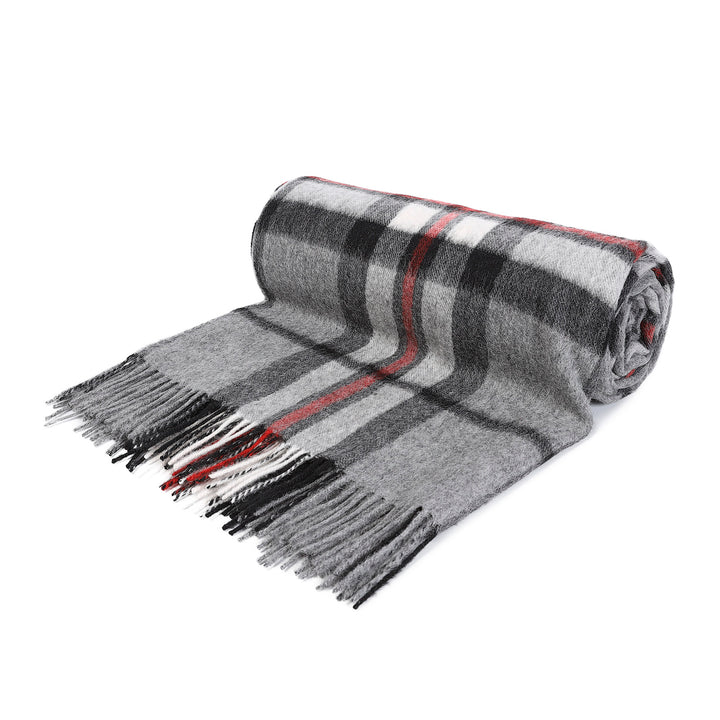 100% Pure Lambswool Blanket Throw – Luxury Soft Warm Wool Blanket - Home Décor - THOMSON GREY