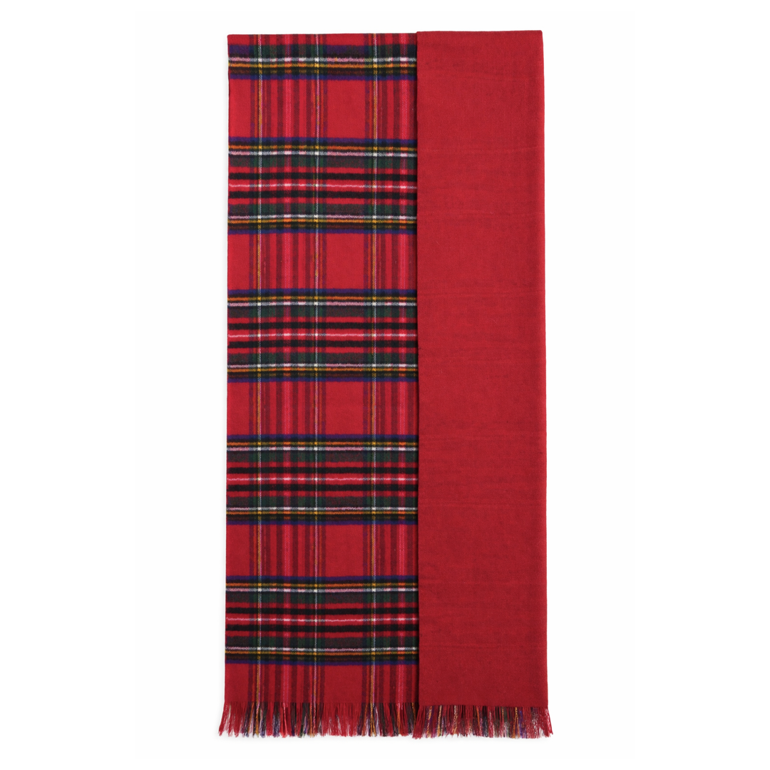 The Highland Wrap: Reversible Ultra-Soft Tartan Stole - Stewart Royal
