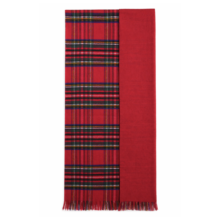 The Highland Wrap: Reversible Ultra-Soft Tartan Stole - Stewart Royal