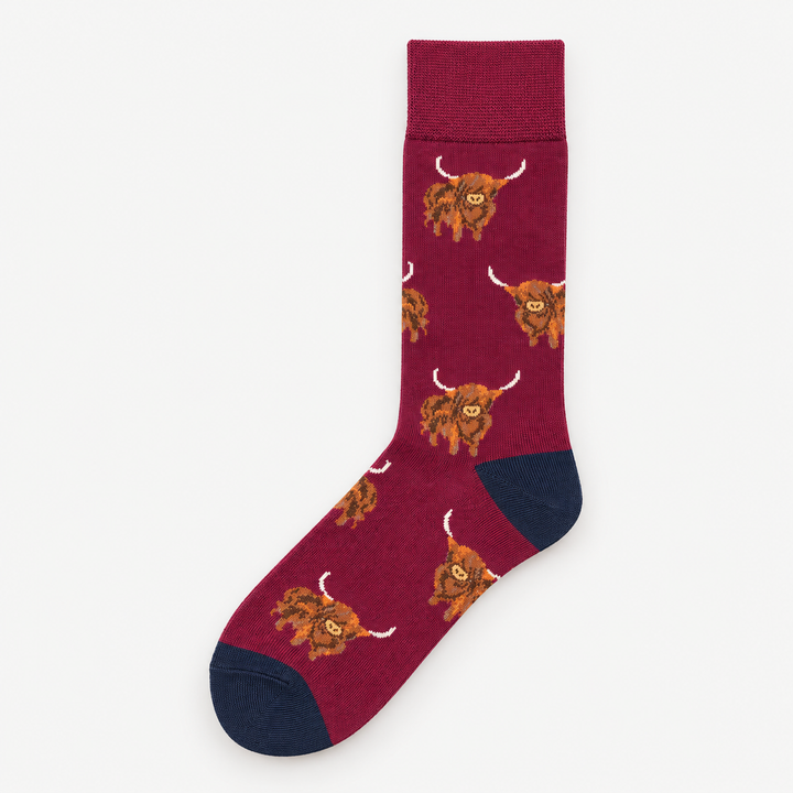 Men’s Luxury Bamboo Socks – Soft, Breathable &amp; Stylish Everyday Comfort - HIGHLAND COW WINE