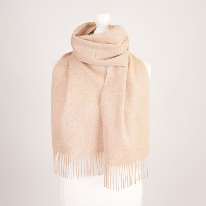 Edinburgh 100% Lambswool Scarf – Premium Soft Wool Wrap - Plain Vicuna