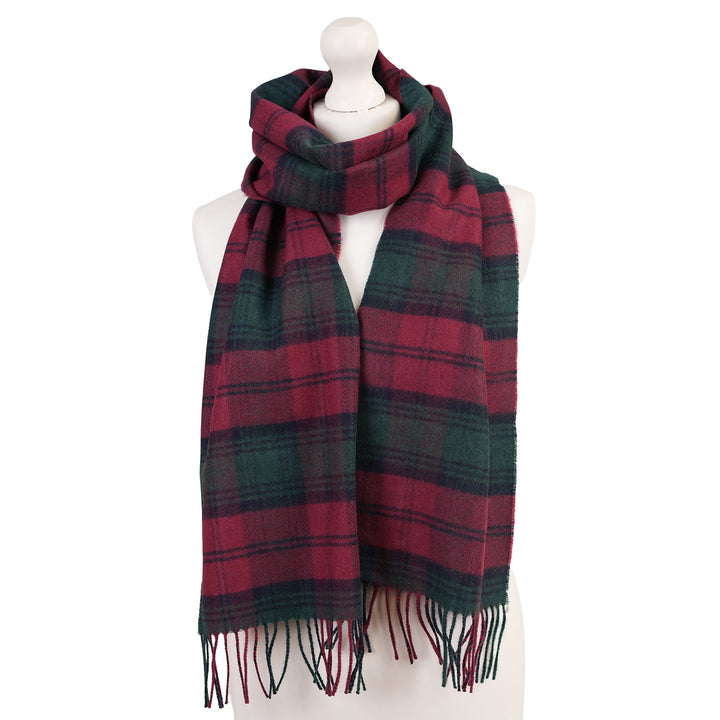 100% Lambswool Scarf – Traditional Tartan &amp; Check Designs - Made in Scotland - Lindsay