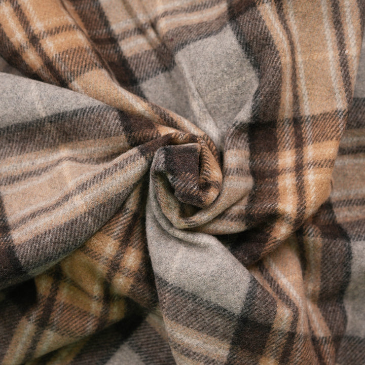 Highland Wool Blend Tartan Blanket Throw – Extra Warm Scottish Wool Blend – MACKELLAR NATURAL
