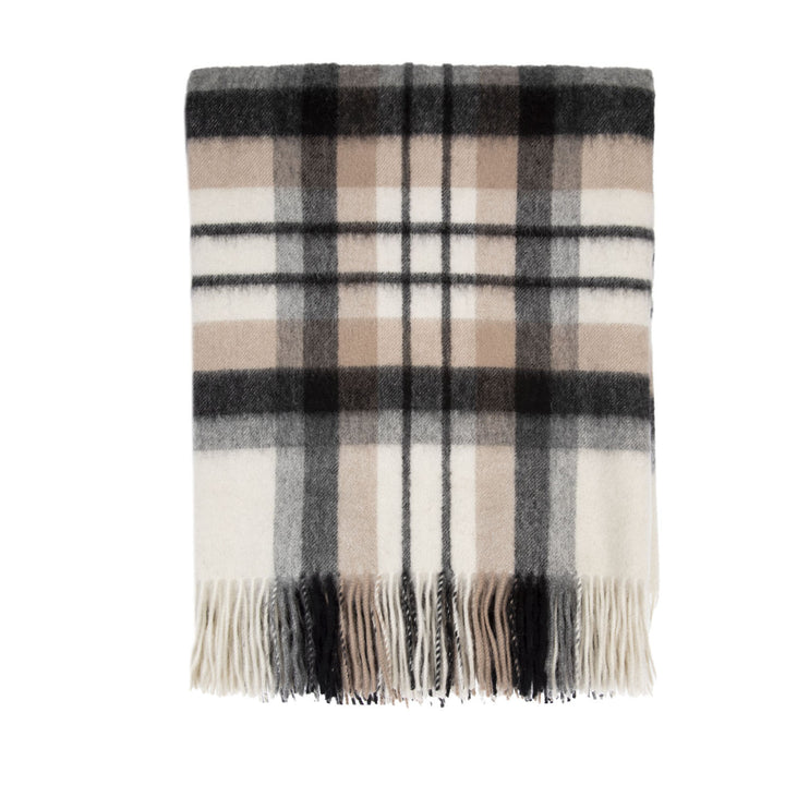 100% Pure Lambswool Blanket Throw – Luxury Soft Warm Wool Blanket - Home Décor - MACDUFF NATURAL