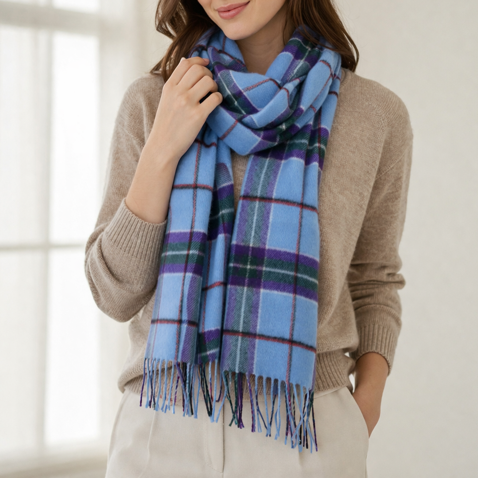 100% Lambswool Scarf – Traditional Tartan &amp; Check Designs - Made in Scotland - World Peace Tartan
