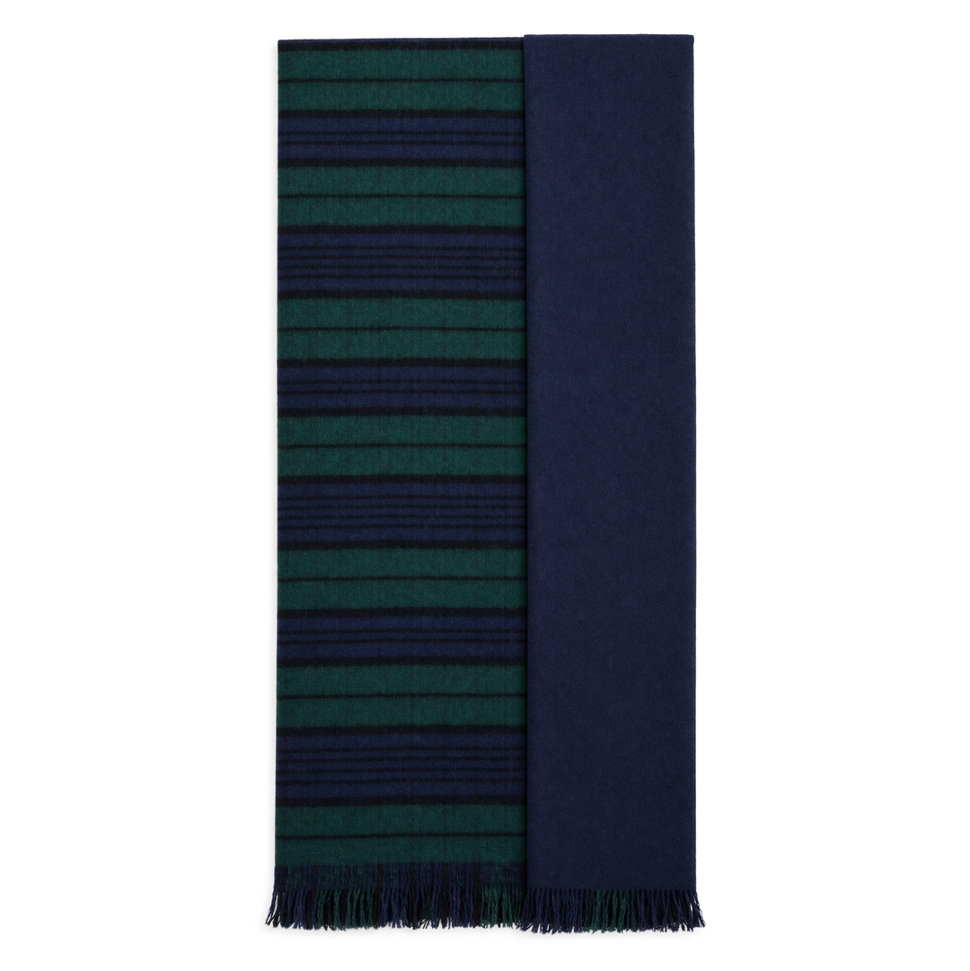 The Highland Wrap: Reversible Ultra-Soft Tartan Stole - Black Watch