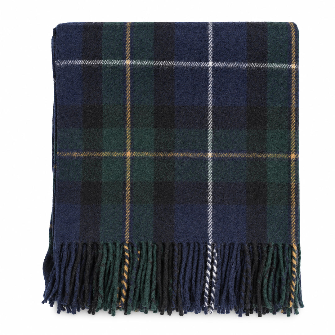 Scottish Tartan Wool-Blend Blanket Throw – Highland Comfort - MACNEIL OF BARRA