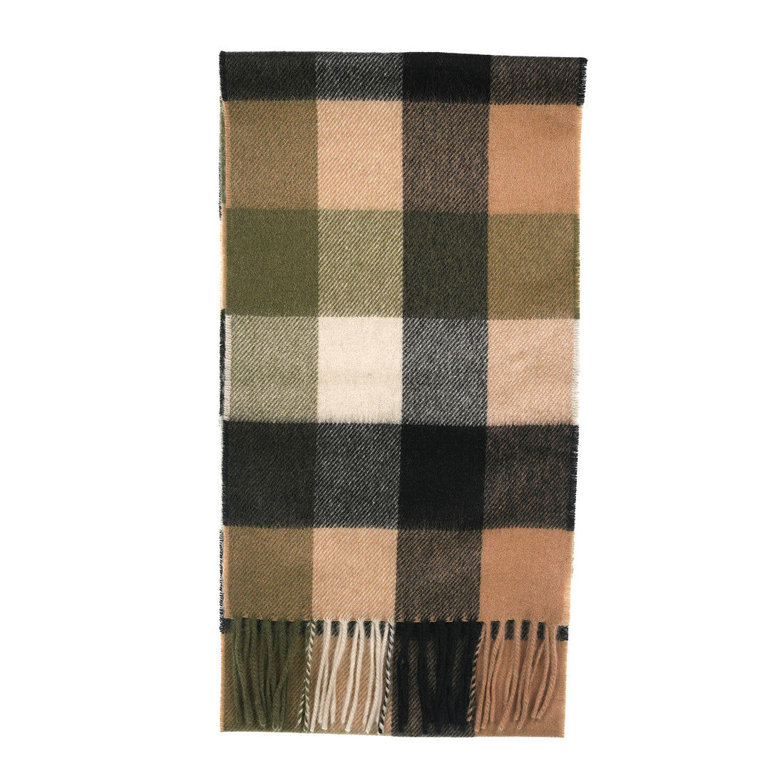 Tartan Weaving Mill 100% Pure Cashmere Scarf – Made in Scotland - BLOCK OLIVE