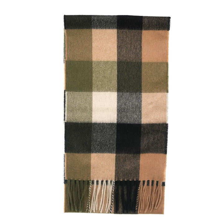 Tartan Weaving Mill 100% Pure Cashmere Scarf – Made in Scotland - BLOCK OLIVE