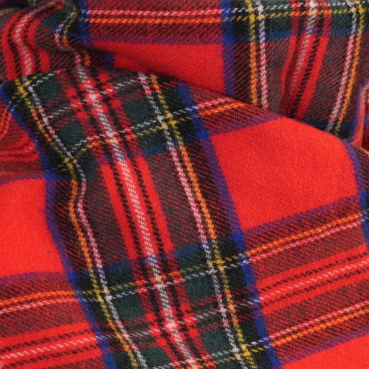 100% Lambswool Scarf – Traditional Tartan &amp; Check Designs - Made in Scotland - Stewart Royal