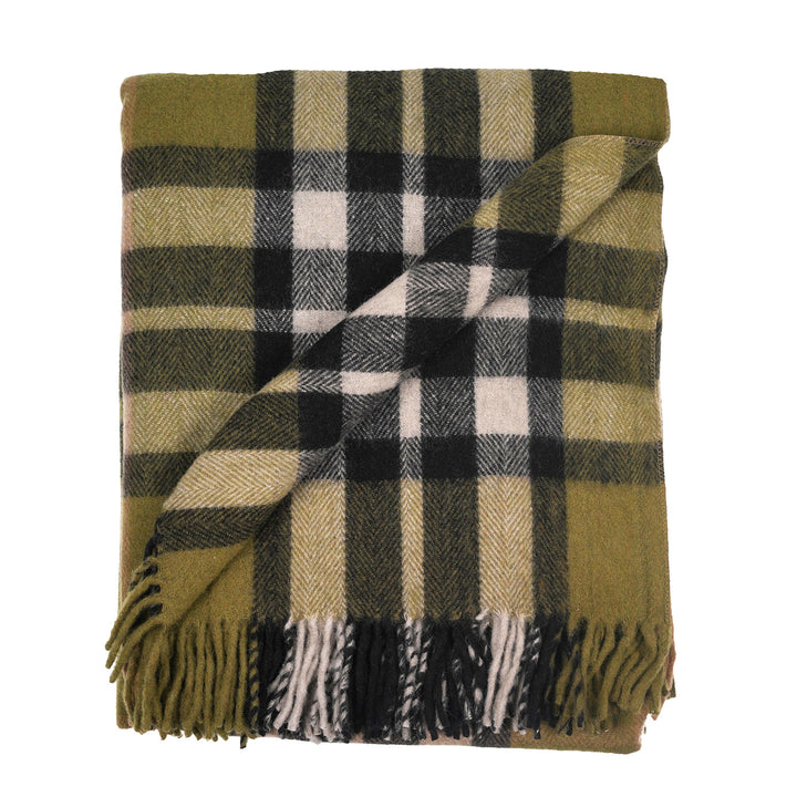 Scottish Tartan Wool-Blend Blanket Throw – Highland Comfort - EXPLODED SCOTTY THOMSON CYPRESS