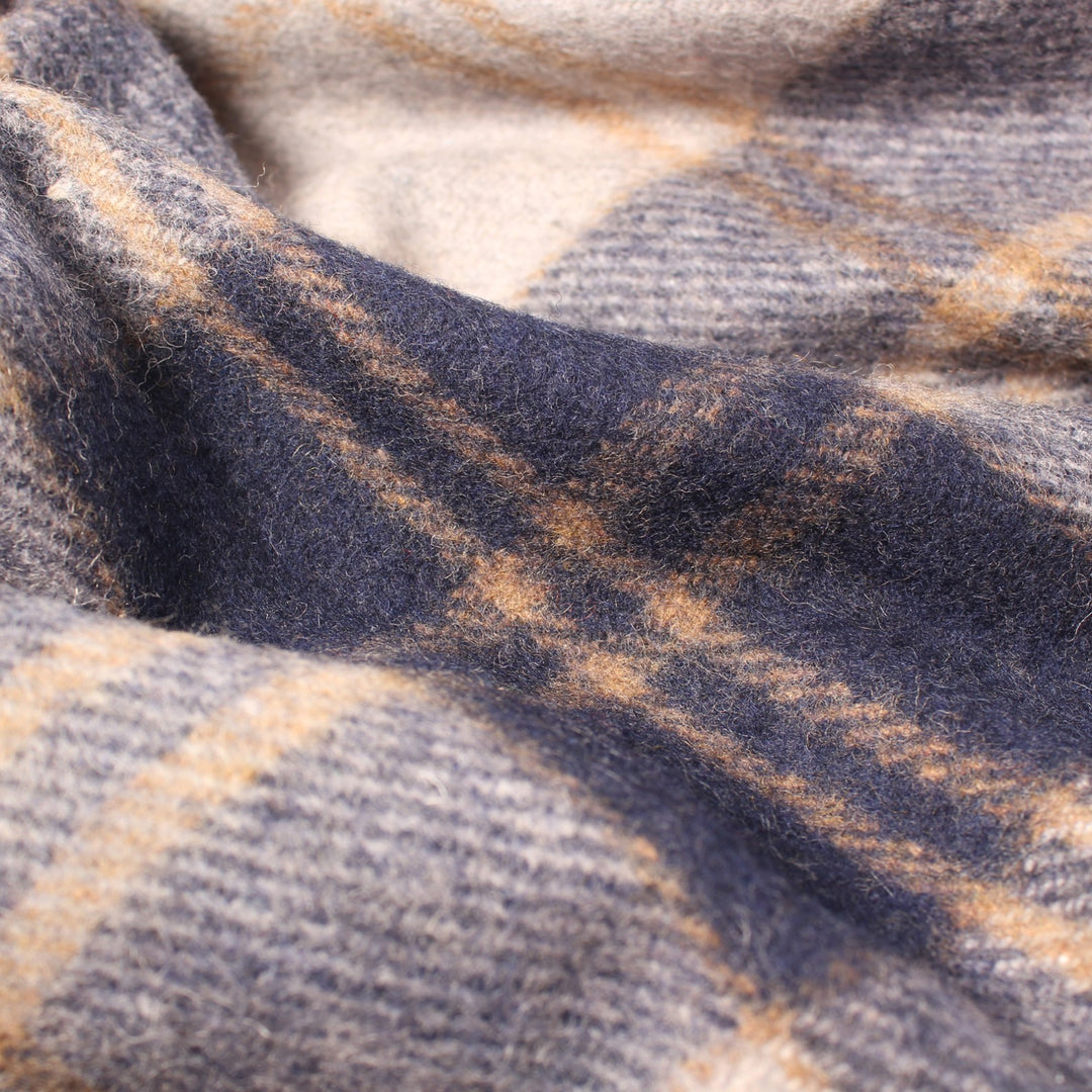 Highland Wool Blend Tartan Blanket Throw – Extra Warm Scottish Wool Blend – BANNOCKBANE SILVER