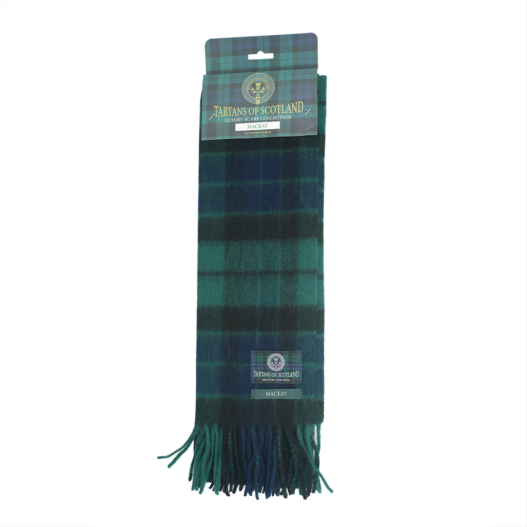 Tartan of Scotland 100% Pure New Wool Clan Scarf - Mackay