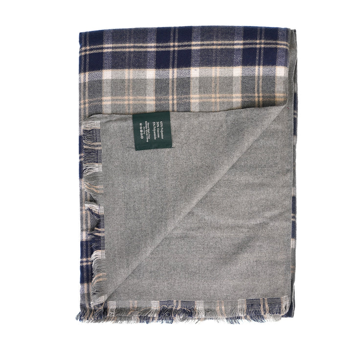 The Highland Wrap: Reversible Ultra-Soft Tartan Stole - Bannockbane Silver