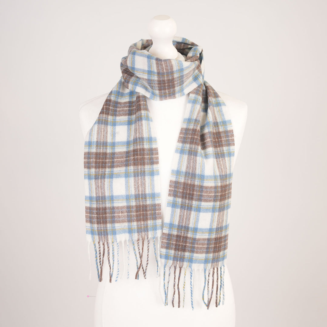 Kids 100% Cashmere Mini Scarf by Edinburgh Cashmere - Stewart Muted Blue