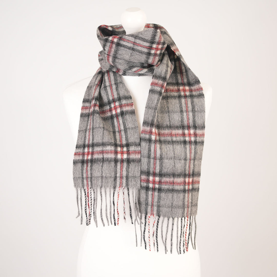 Kids 100% Lambswool Mini Scarf - Soft Luxury Children’s Winter Scarf - Thomson Grey