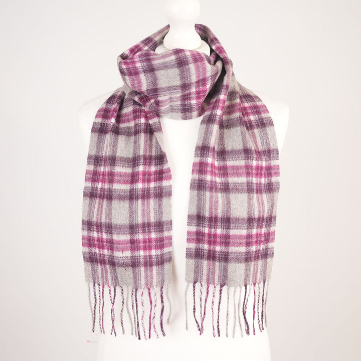 Kids 100% Cashmere Mini Scarf by Edinburgh Cashmere - Soft Luxury Children’s Scarf - Stewart Purple