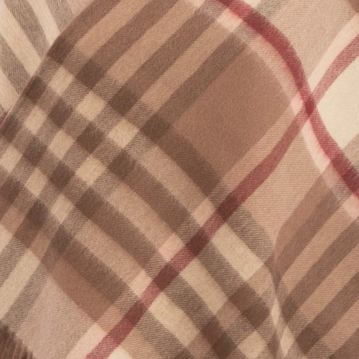 Ladies Mini Lambswool Cape Chequer Shrimp