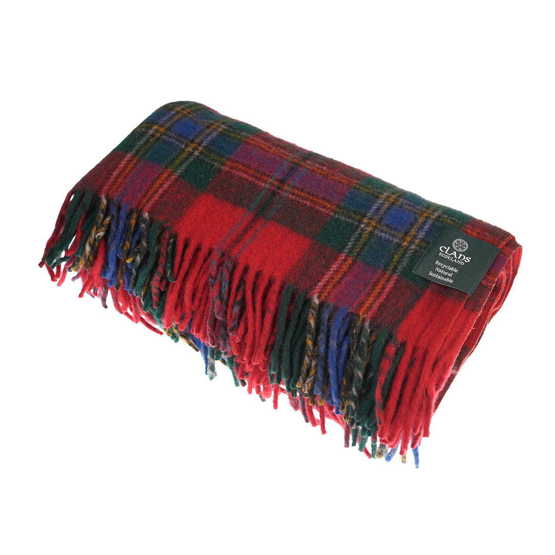 Highland Wool Blend Tartan Blanket Throw Maclean