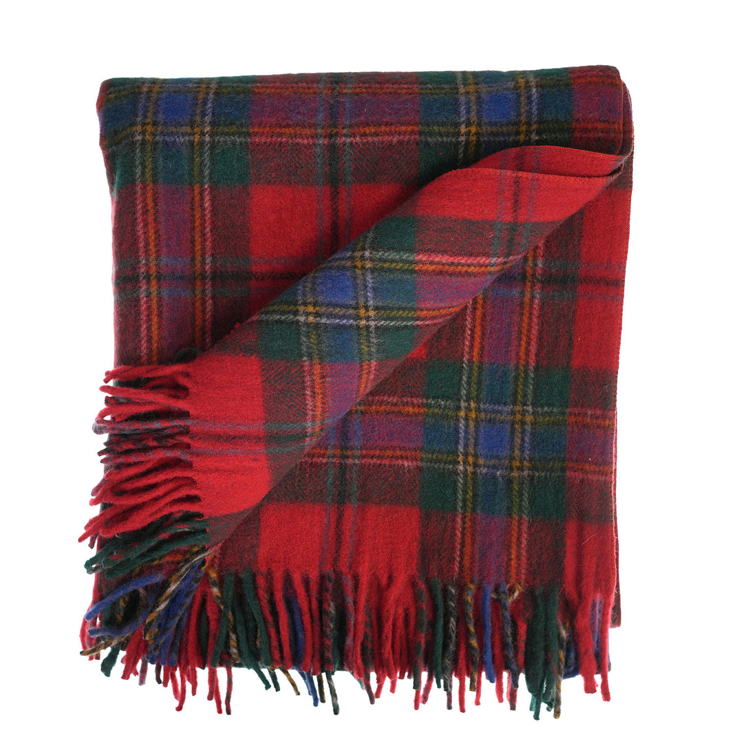 Highland Wool Blend Tartan Blanket Throw Maclean