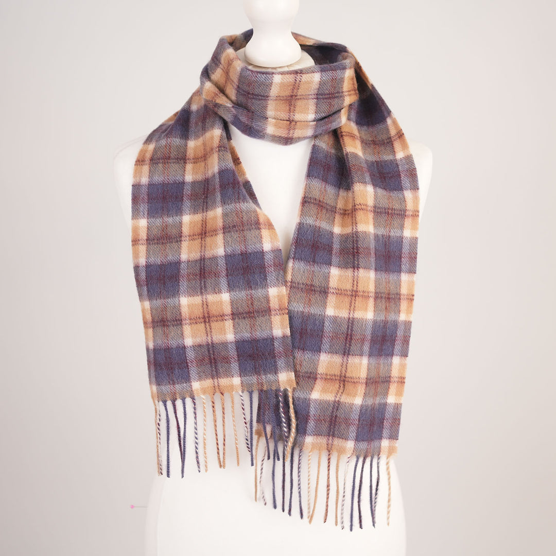 Kids 100% Lambswool Mini Scarf - Soft Luxury Children’s Winter Scarf - Bannockbane Navy