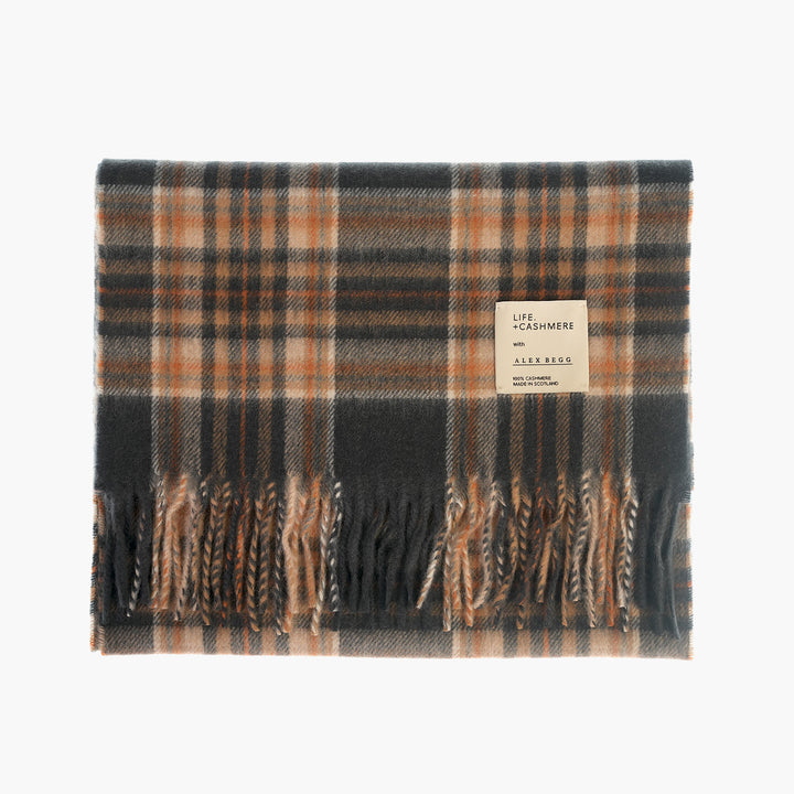 Balmoral 100% Cashmere Woven Scarf Tartans and Checks - Made in Scotland
