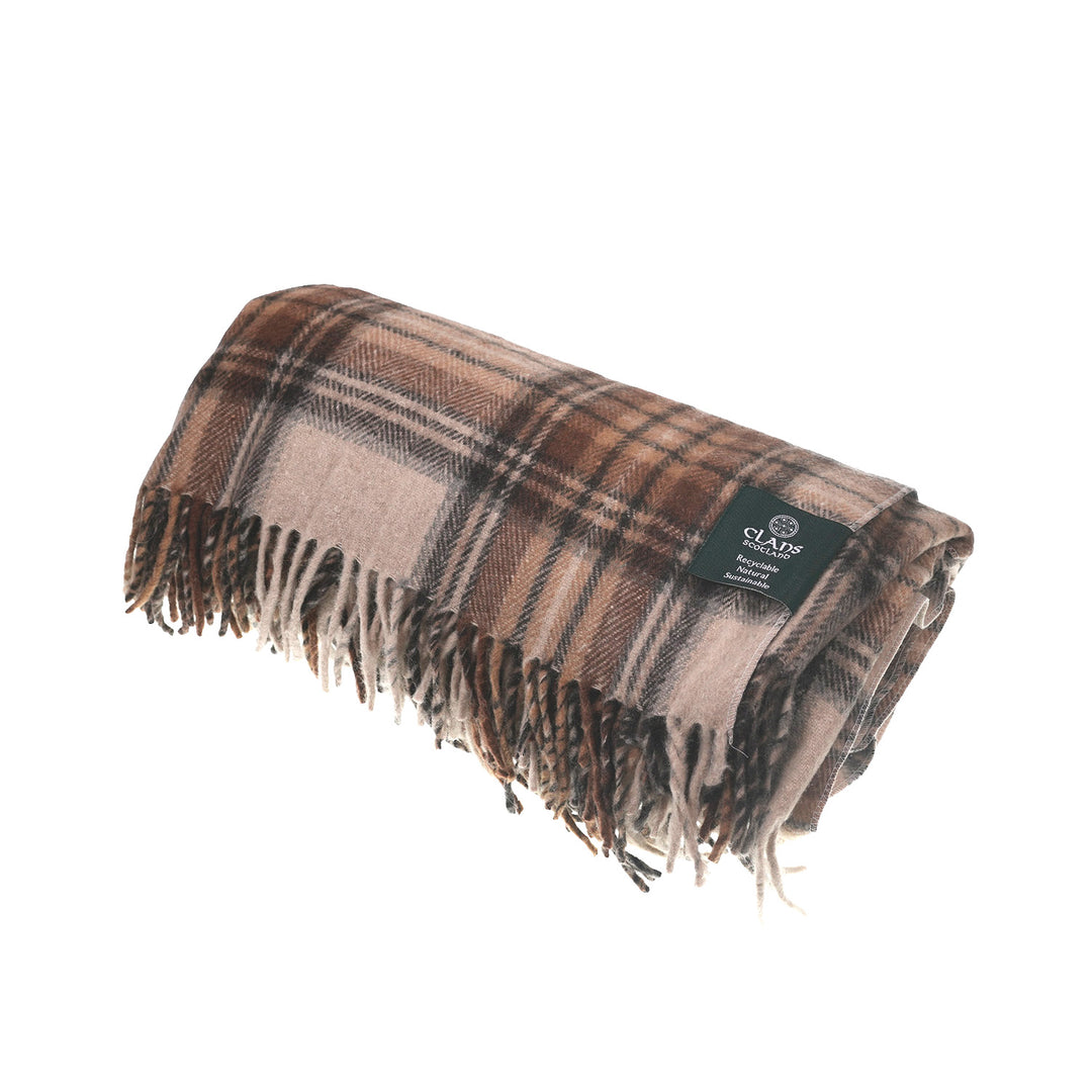 Scottish Tartan Wool-Blend Blanket Throw – Highland Comfort - STEWART NATURAL DRESS