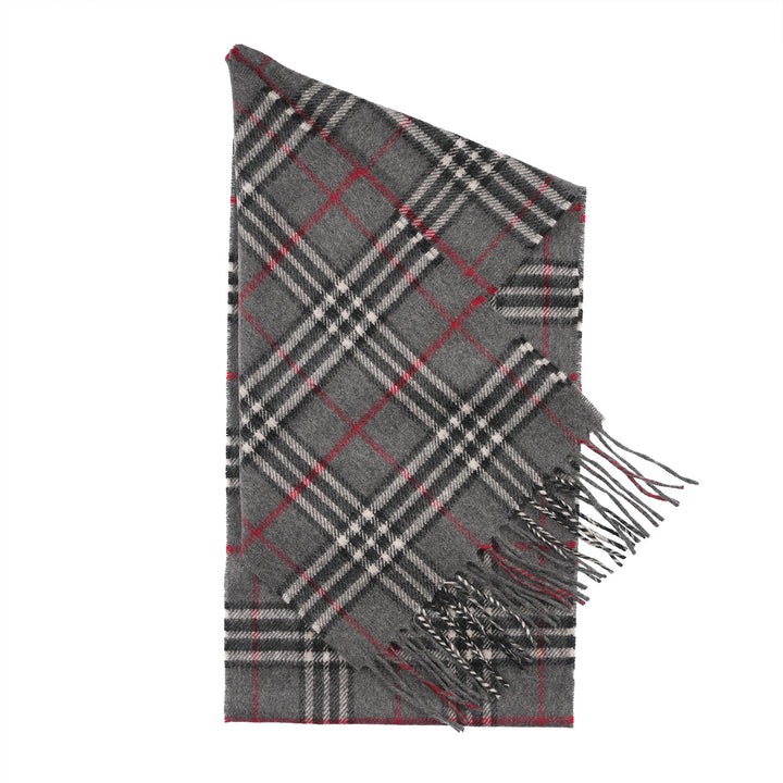Tartan Weaving Mill 100% Pure Cashmere Scarf – Made in Scotland - THOMSON DARK GREY
