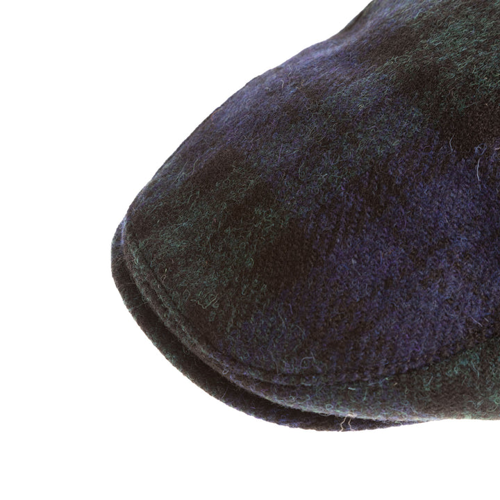 Heddle &amp; Reed Tartan Harris Tweed® Flat Cap Black Watch