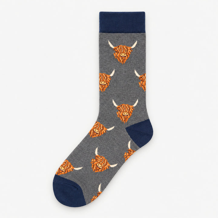 Men’s Luxury Bamboo Socks – Soft, Breathable &amp; Stylish Everyday Comfort - COW PRINT 9