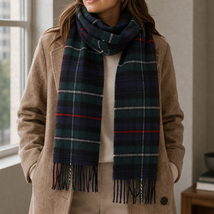 100% Lambswool Scarf – Traditional Tartan &amp; Check Designs - Made in Scotland - Mckenzie