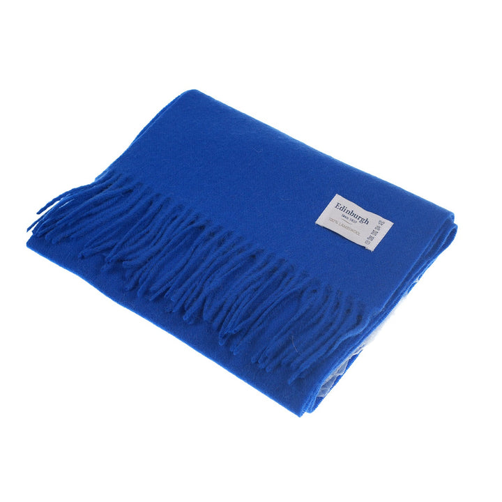 Edinburgh 100% Lambswool Scarf – Premium Soft Wool Wrap - Dazzling Blue