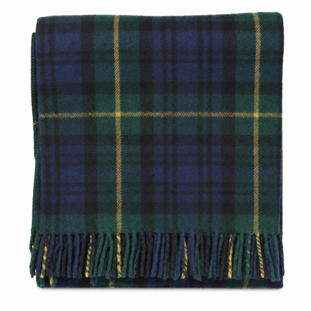Scottish Tartan Wool-Blend Blanket Throw – Highland Comfort - GORDON