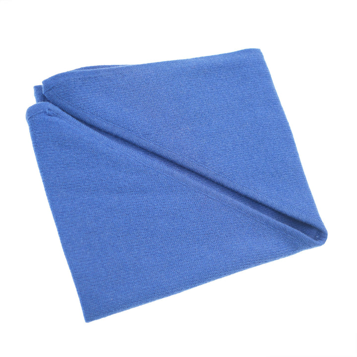 Women’s Luxury Ribbed Cashmere Triangle Scarf - CORNFLOWER