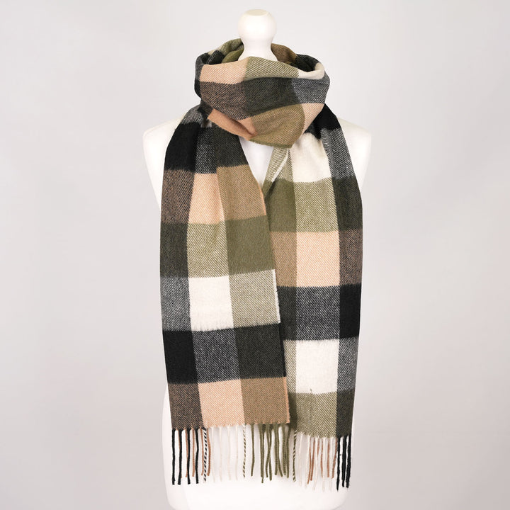 Tartan Weaving Mill 100% Pure Cashmere Scarf – Made in Scotland - BLOCK OLIVE