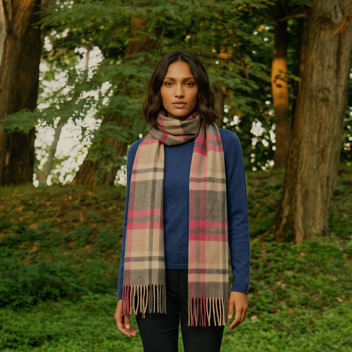 Tartan Weaving Mill 100% Pure Cashmere Scarf – Made in Scotland - AMPLIFIED RUBY