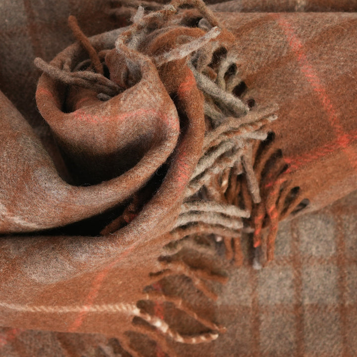 Scottish Tartan Wool-Blend Blanket Throw – Highland Comfort - FRASER HUNTING WEATHERED