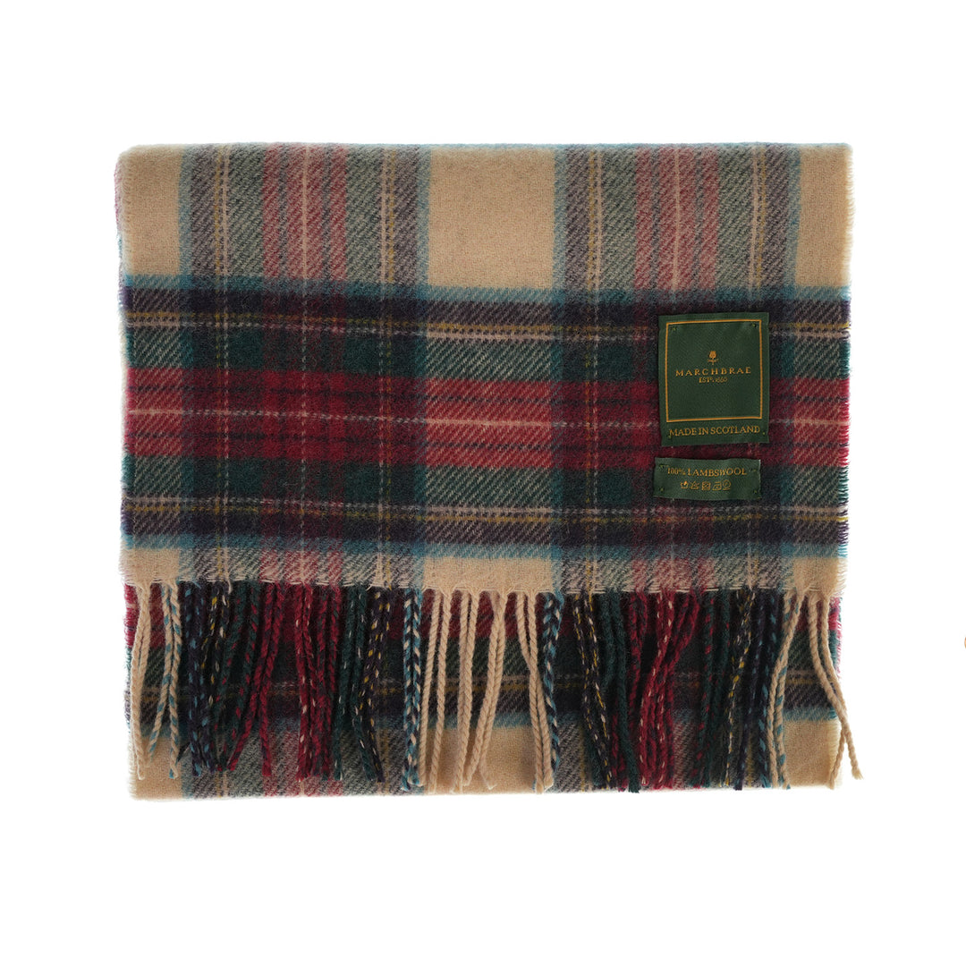 100% Lambswool Scarf – Traditional Tartan &amp; Check Designs - Made in Scotland - Hessian Dress Stewart