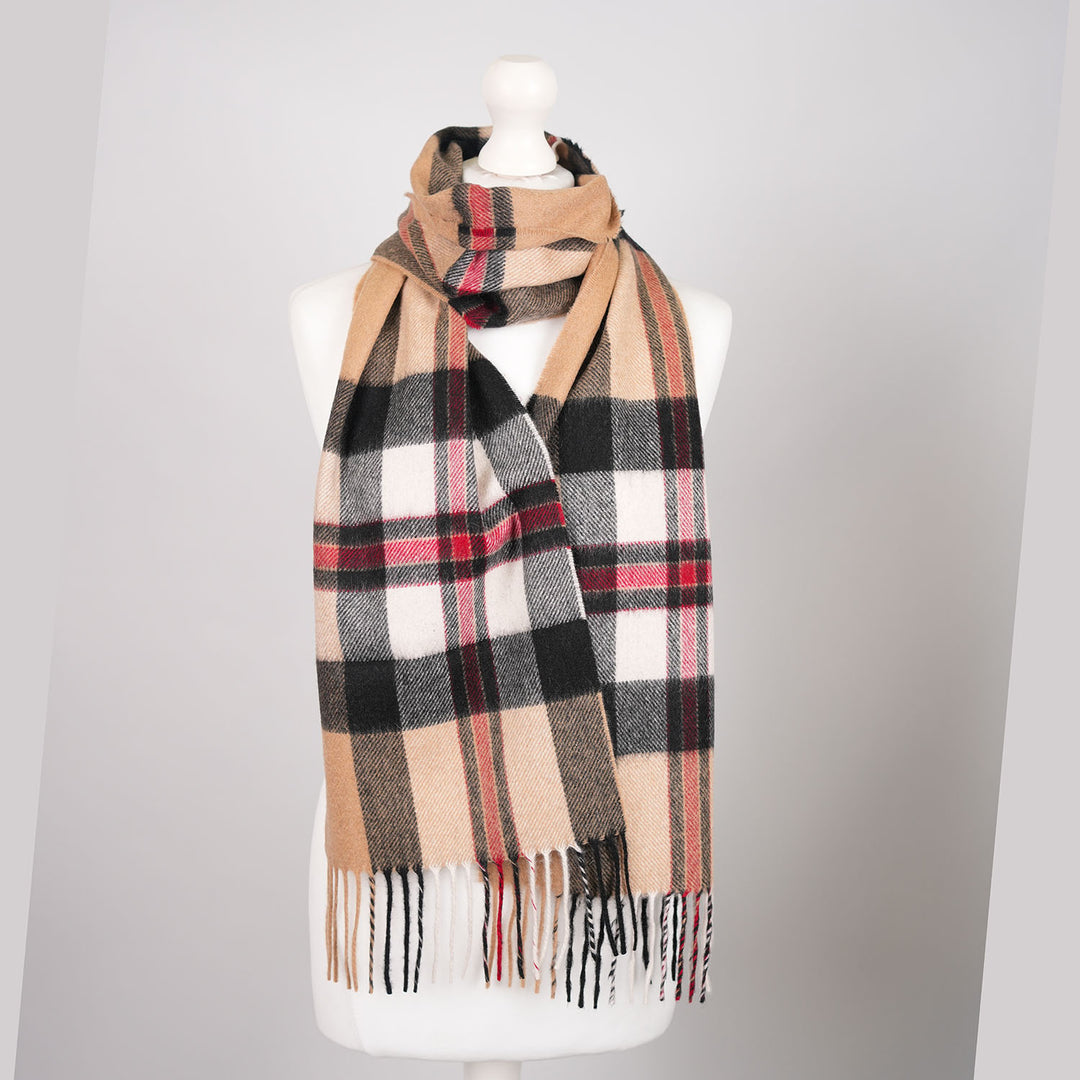 Tartan Weaving Mill 100% Pure Cashmere Scarf – Made in Scotland - AMPLIFIED THOMSON CAMEL