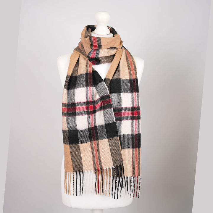 Tartan Weaving Mill 100% Pure Cashmere Scarf – Made in Scotland - AMPLIFIED THOMSON CAMEL