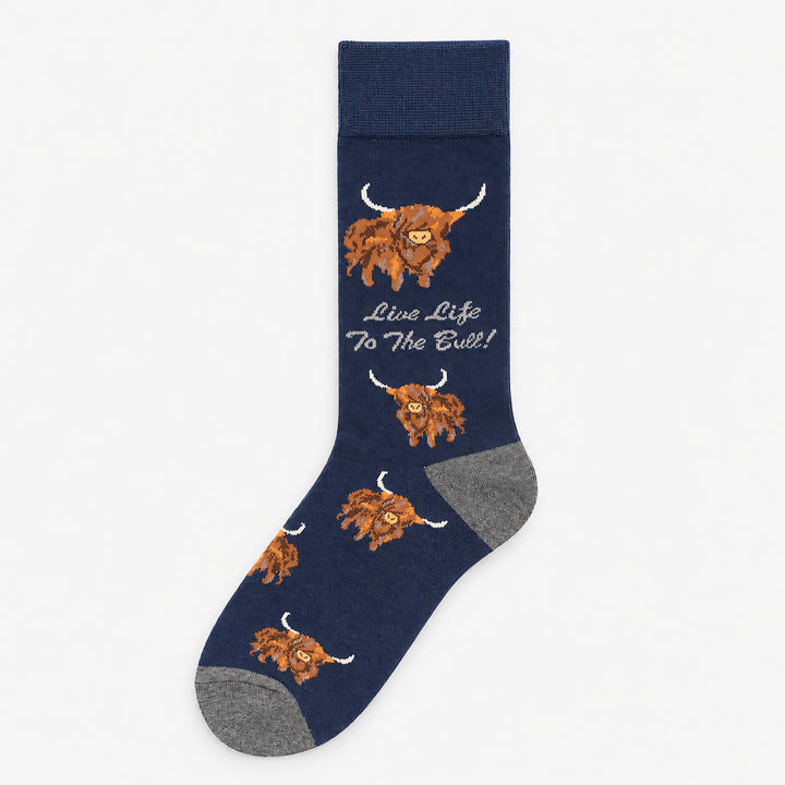 Men’s Luxury Bamboo Socks – Soft, Breathable &amp; Stylish Everyday Comfort - LIVE TO THE BULL NAVY